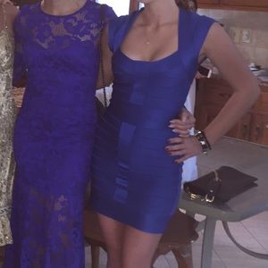 BLUE MINI DRESS NIGHT OUT STRECH